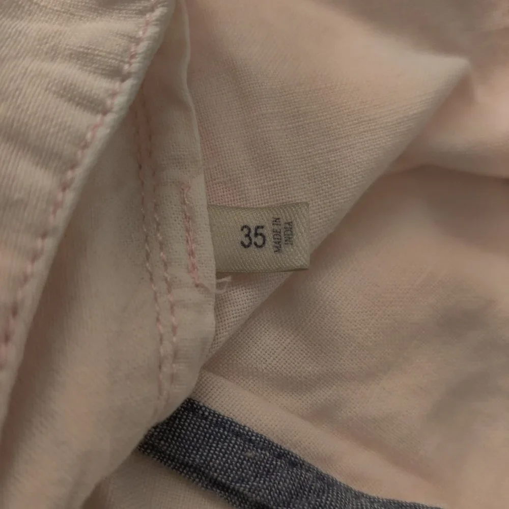 Faherty Linen‎ Cotton Shorts Mens 35 Pink Solid Flat Front Casual Summer Beach